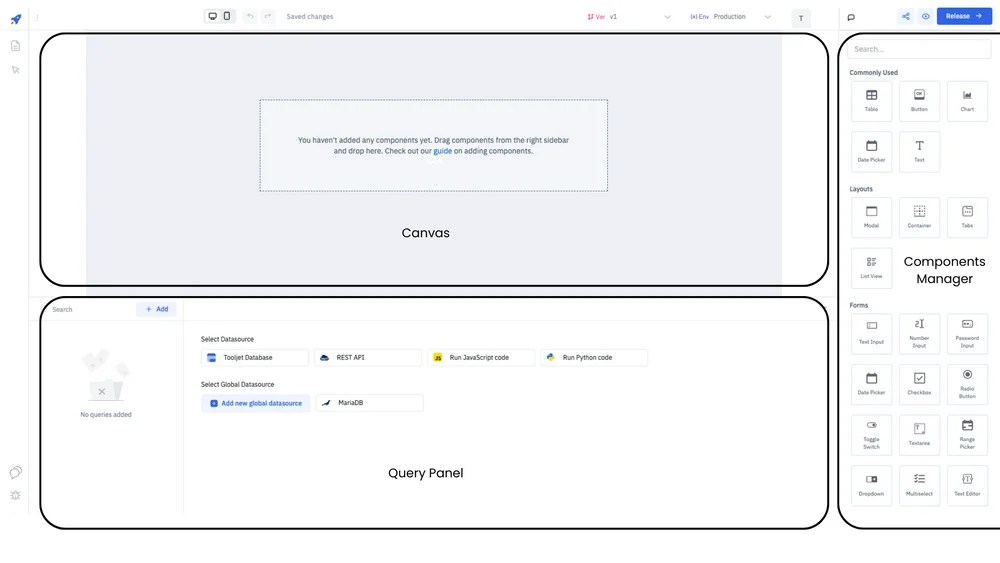 Aspects of the Application Builder - google sheets