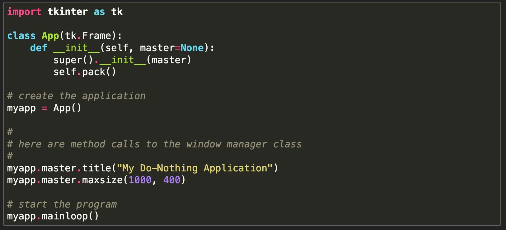 Python GUI Frameworks - Tkinter Code Example
