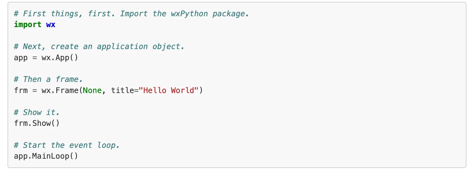 Python GUI Frameworks - Writing Code in wx-python