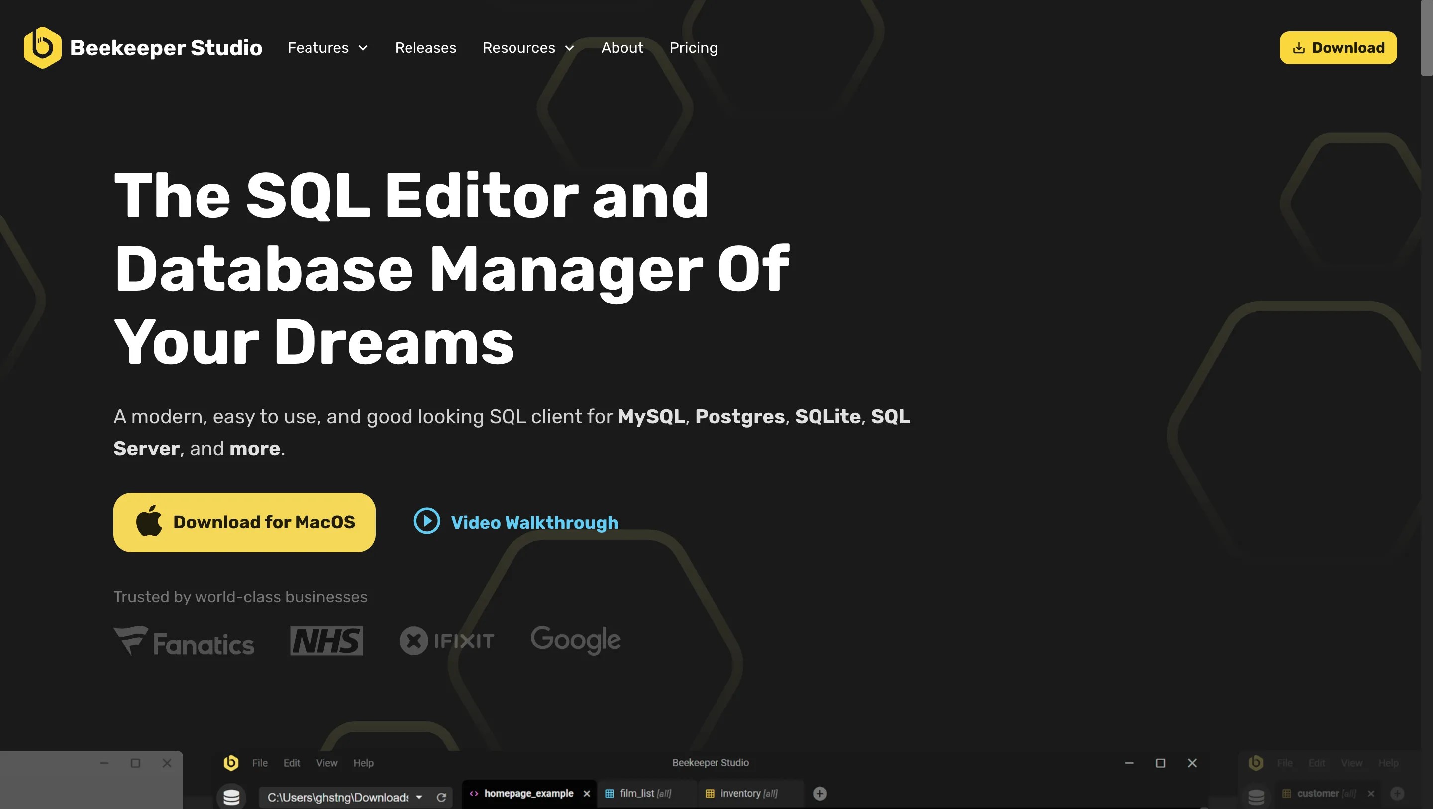 The-SQL-Editor-and-Database-Manager-Of-Your-Dreams-Beekeeper-Studio - PostgreSQL GUI