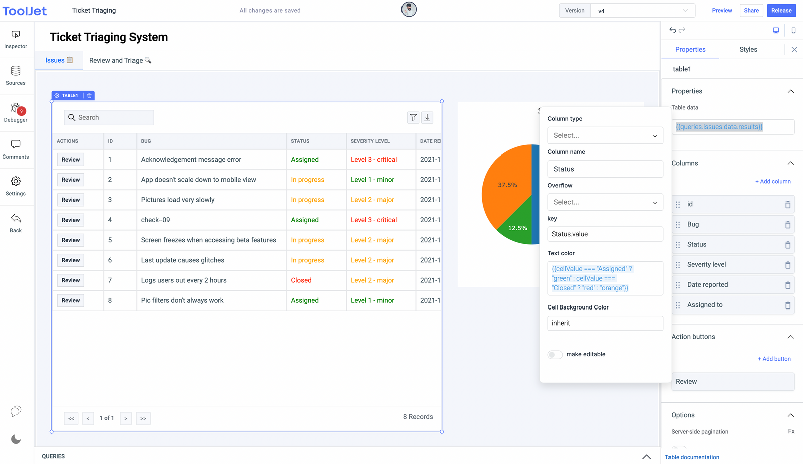 Build a Ticket Triaging App with Baserow and ToolJet