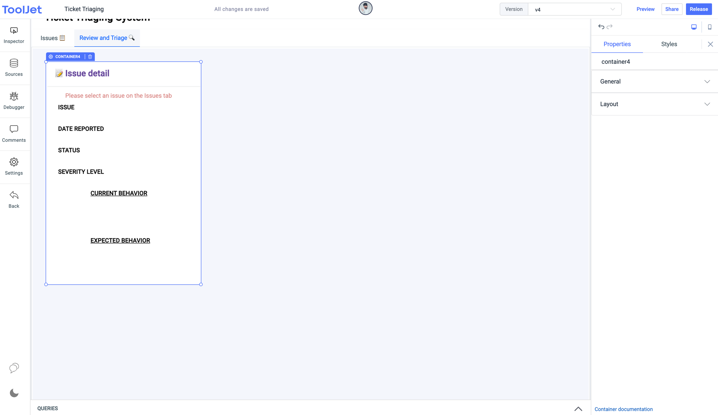 Build a Ticket Triaging App with Baserow and ToolJet