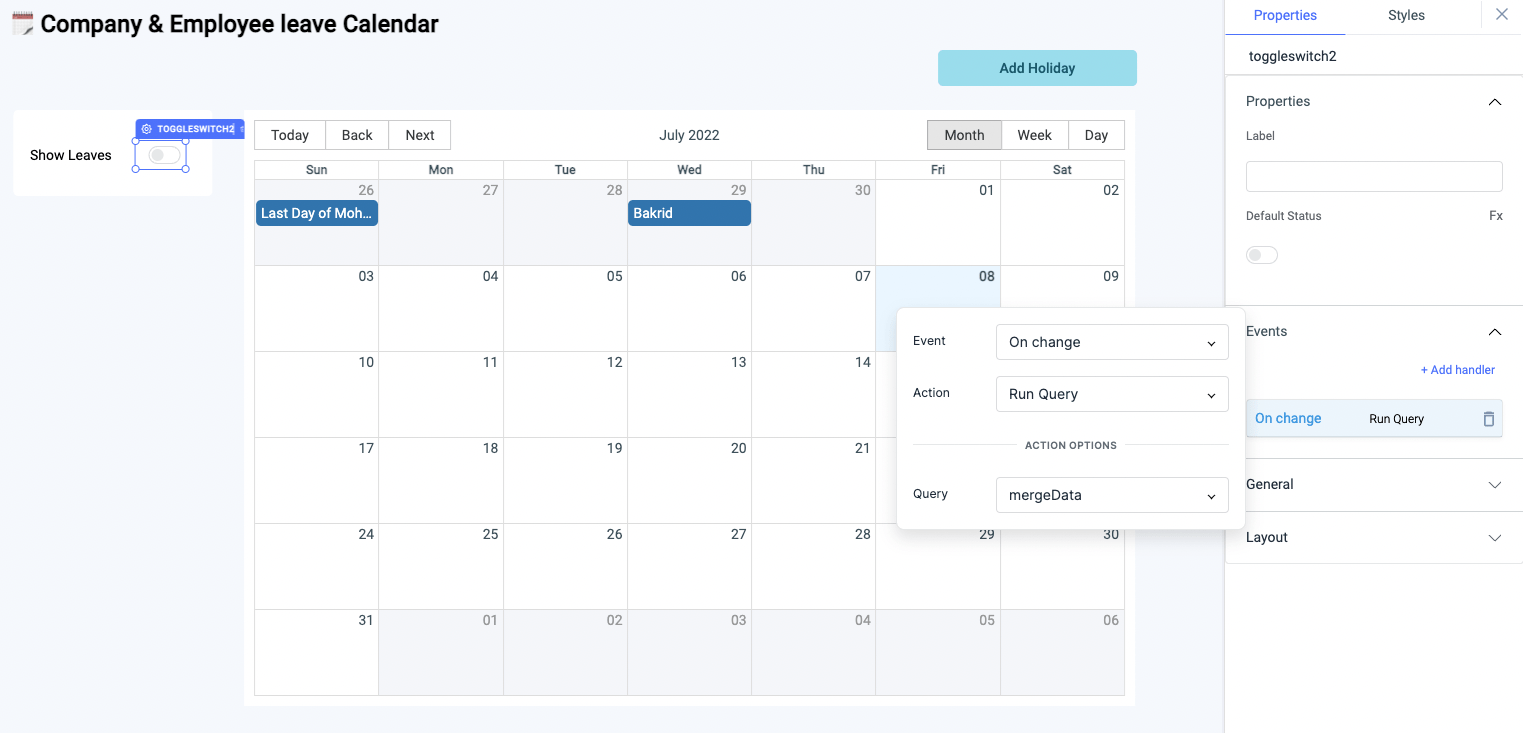 add an Event Handler - mongodb