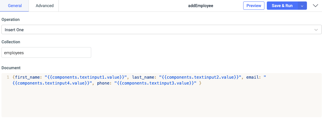 addEmployee - mongodb