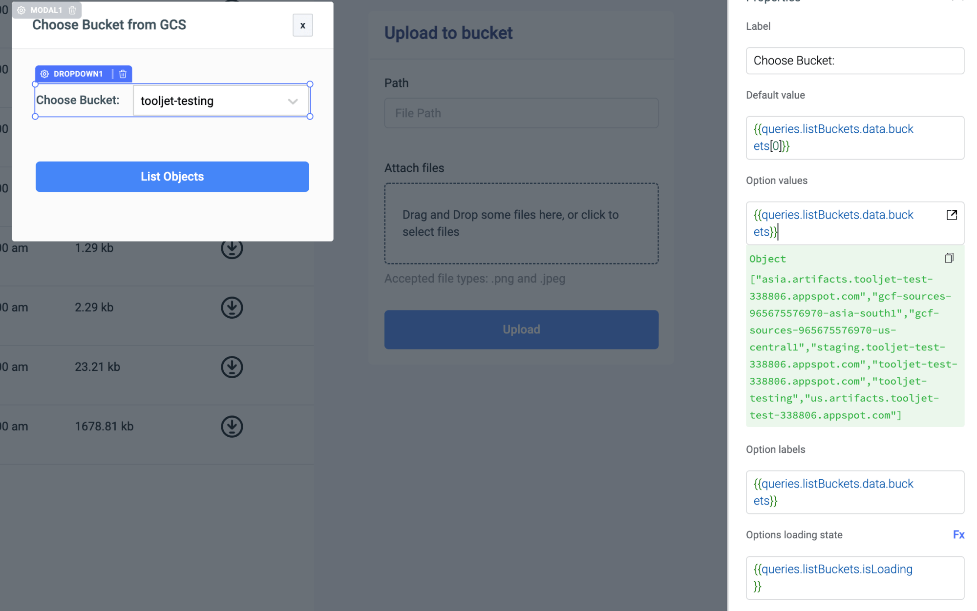 GSC file explorer - Set the Option Values and Option Label 