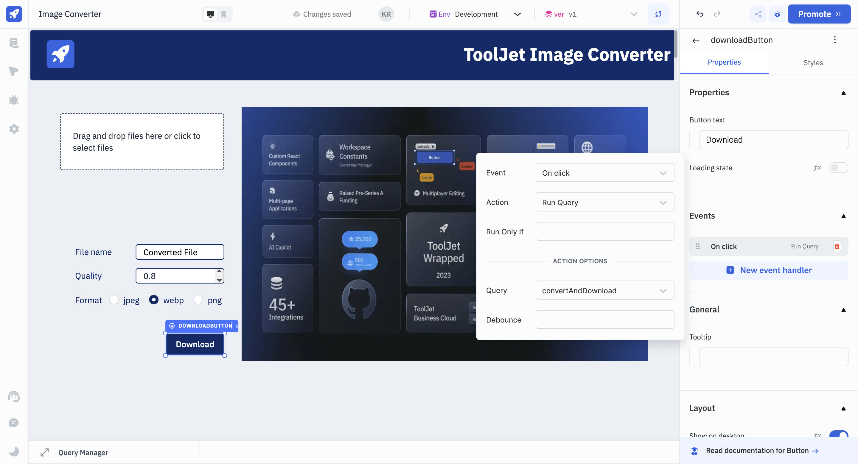 Step Five Add Event To The Download Button