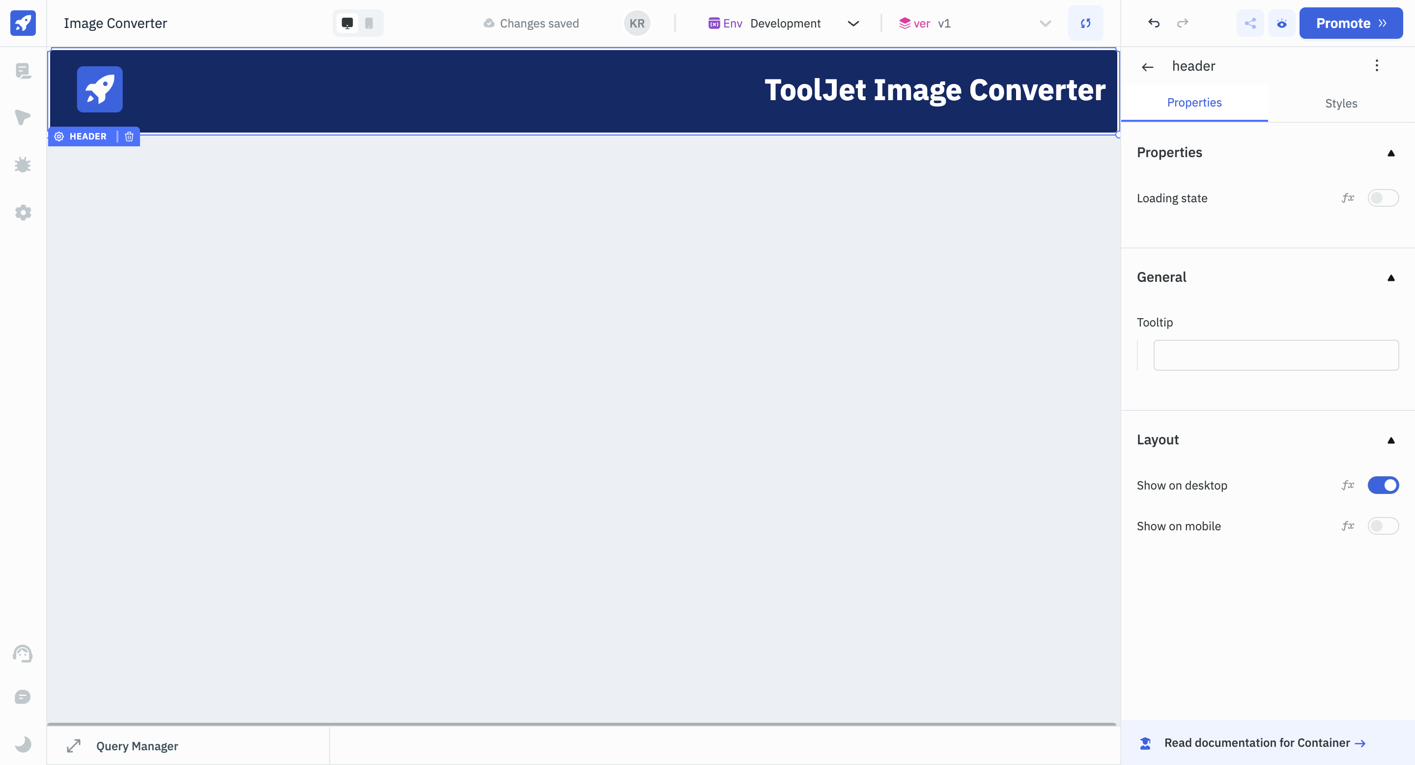 Step One - Create The Header