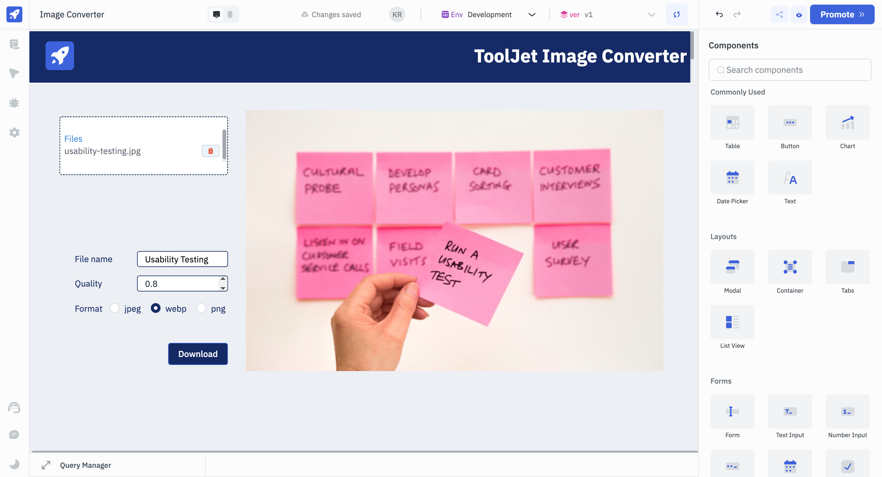 Step Six - Image Preview and Download