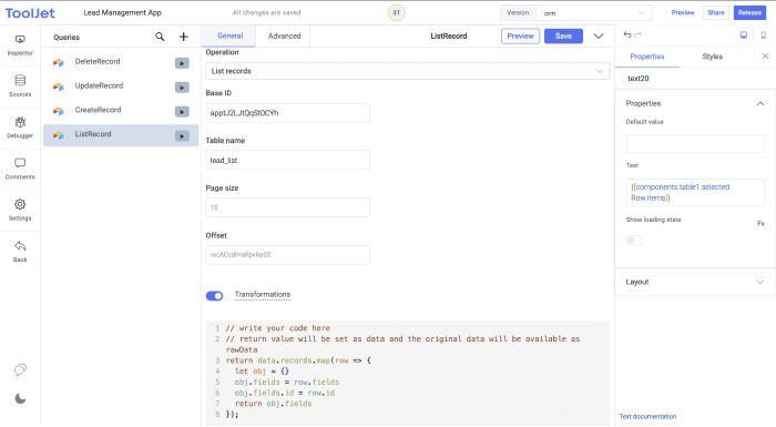 CRM - First Operation- ListRecord