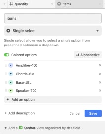CRM - single select
