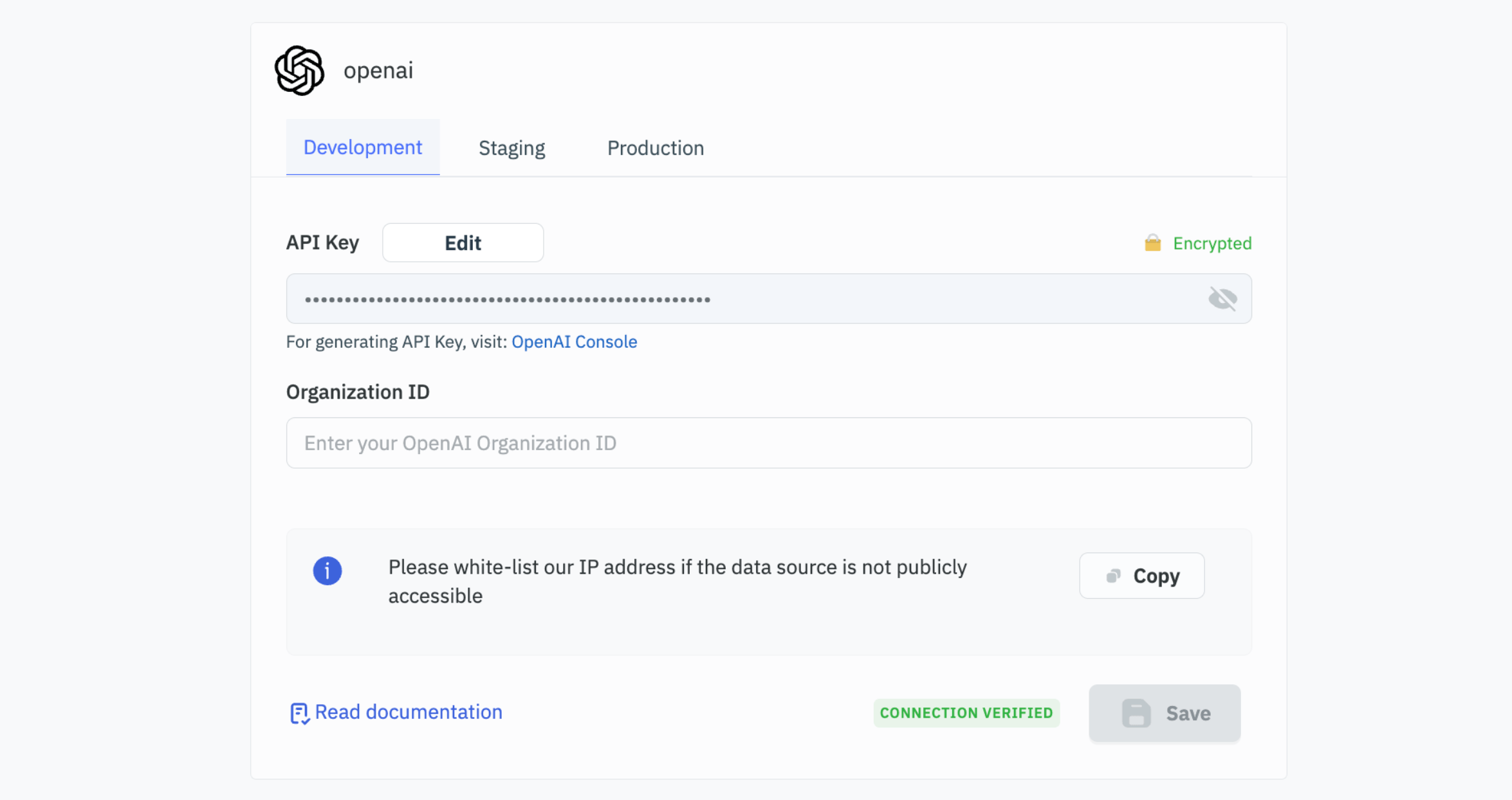 Setting up a data source.
