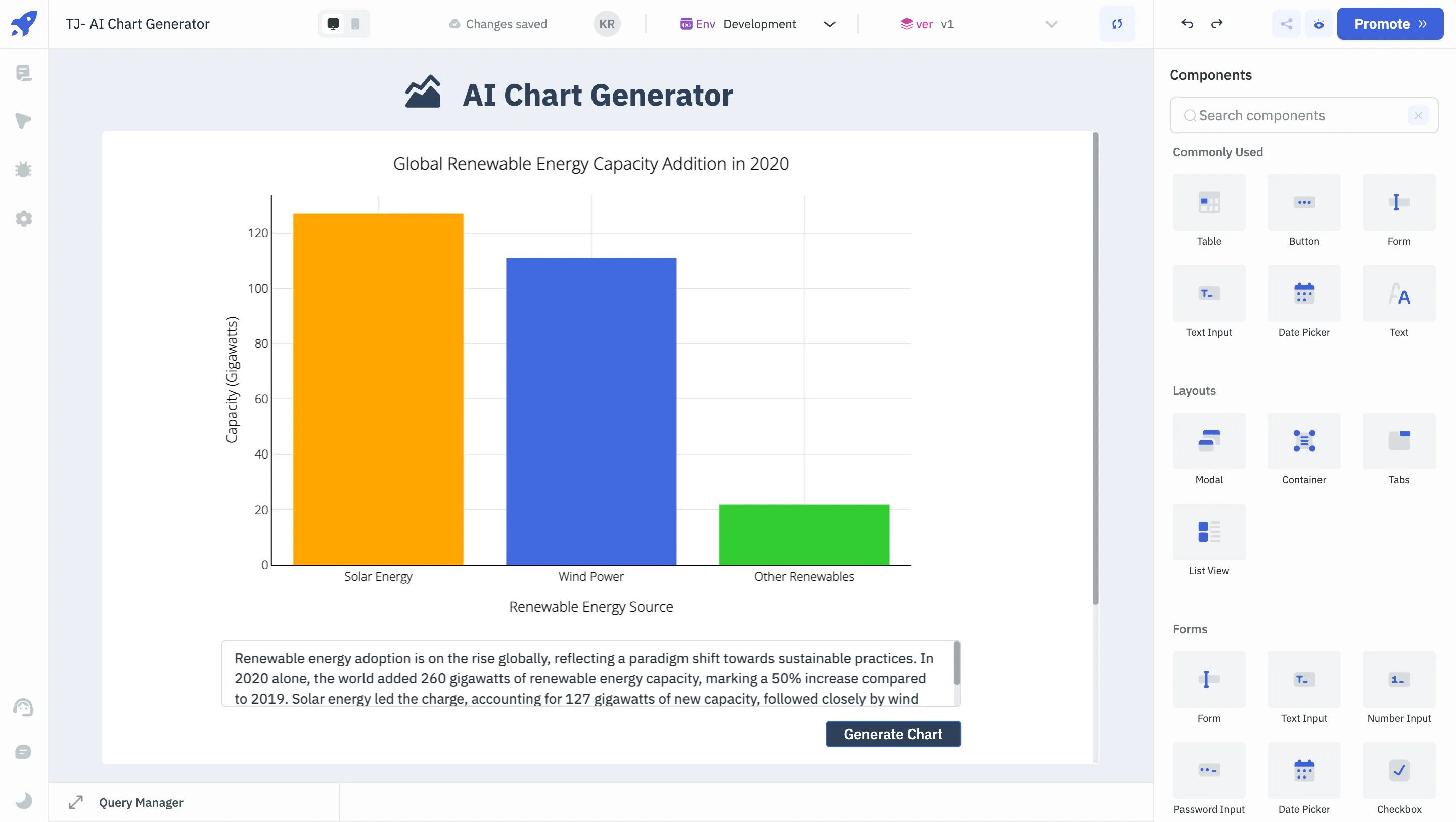 AI Chart Generator - open ai