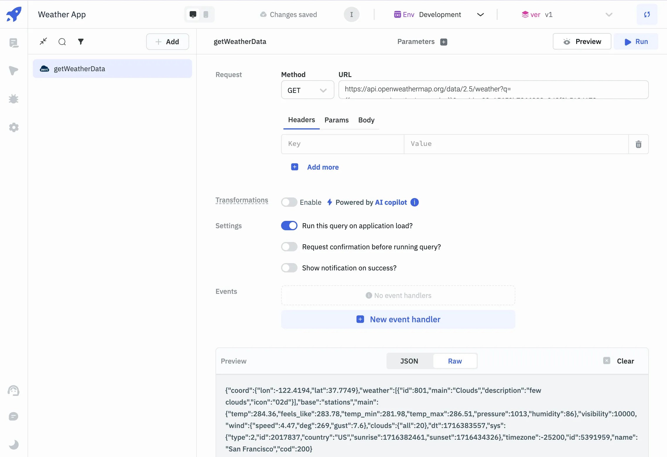OpenWeatherMap API - create a query and fetch the data.