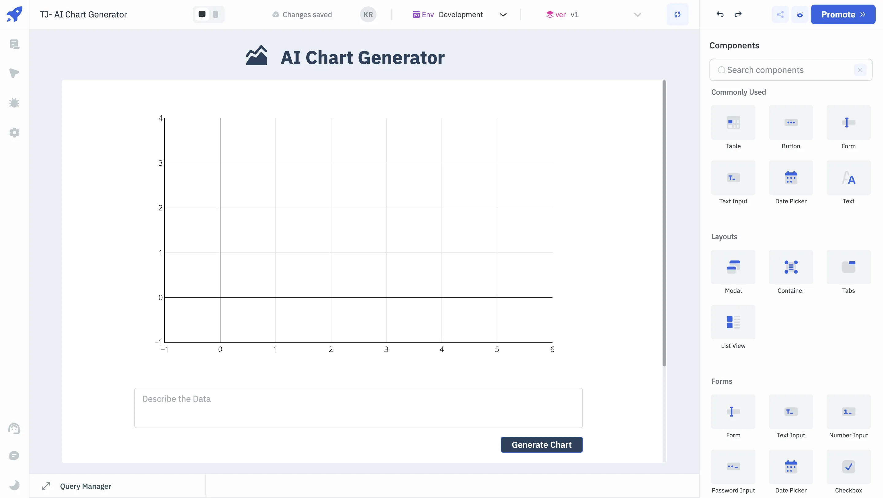 Create remaining ui of the chart generator app