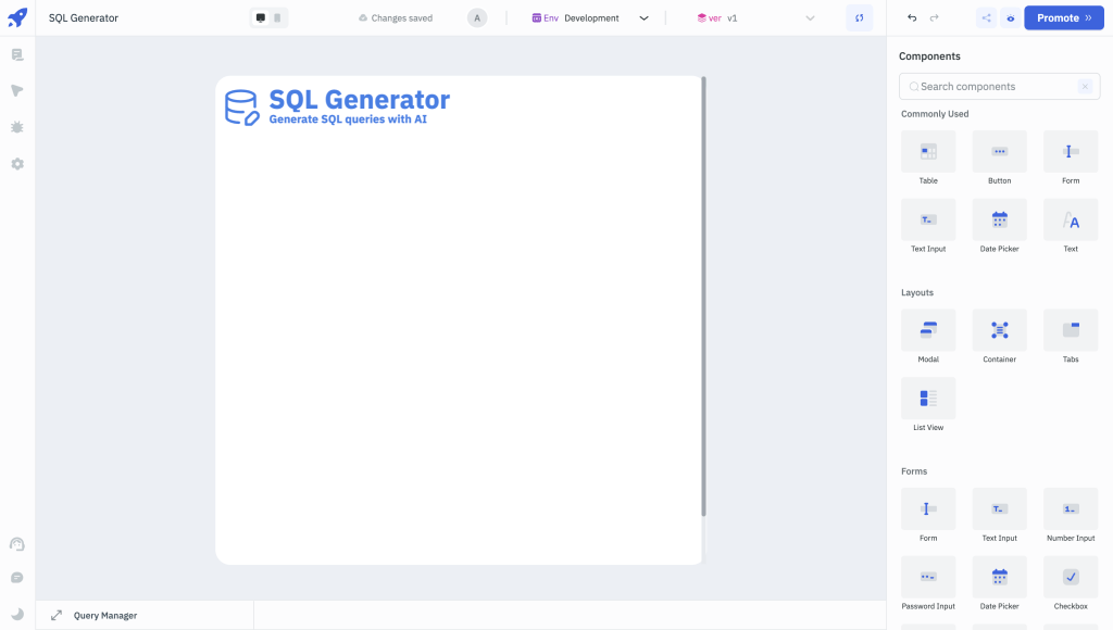 AI SQL Generator header