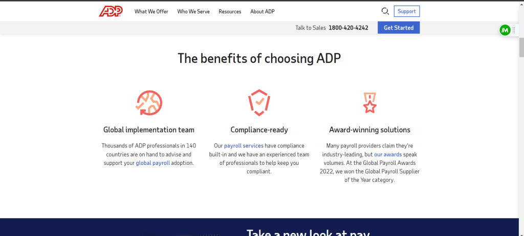 cloud ERP webpage featuring two desktop monitor displays showing software dashboards.