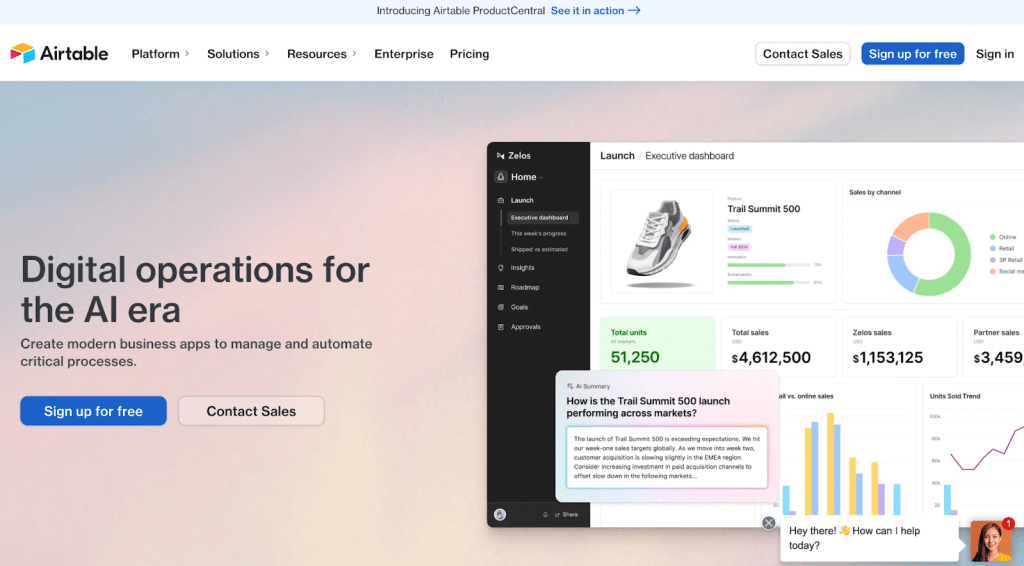The best no code platform with workflows and automations-Airtable