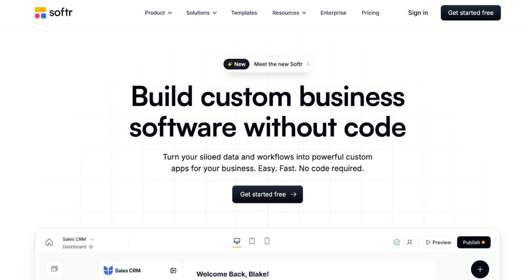 The top no code tool to build web apps and connect databases with Airtable-Softr