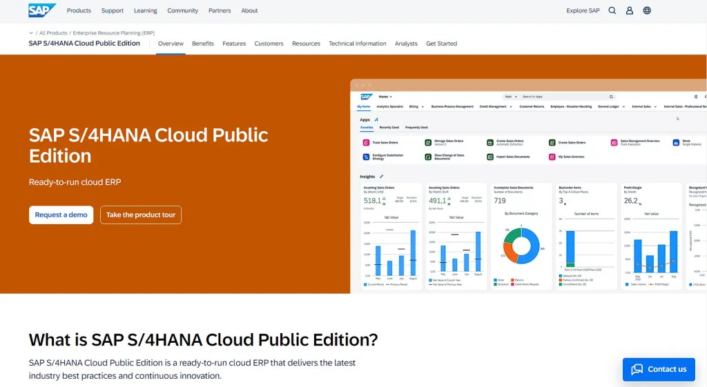 SAP-4 HANA-homepage - enterprise applications