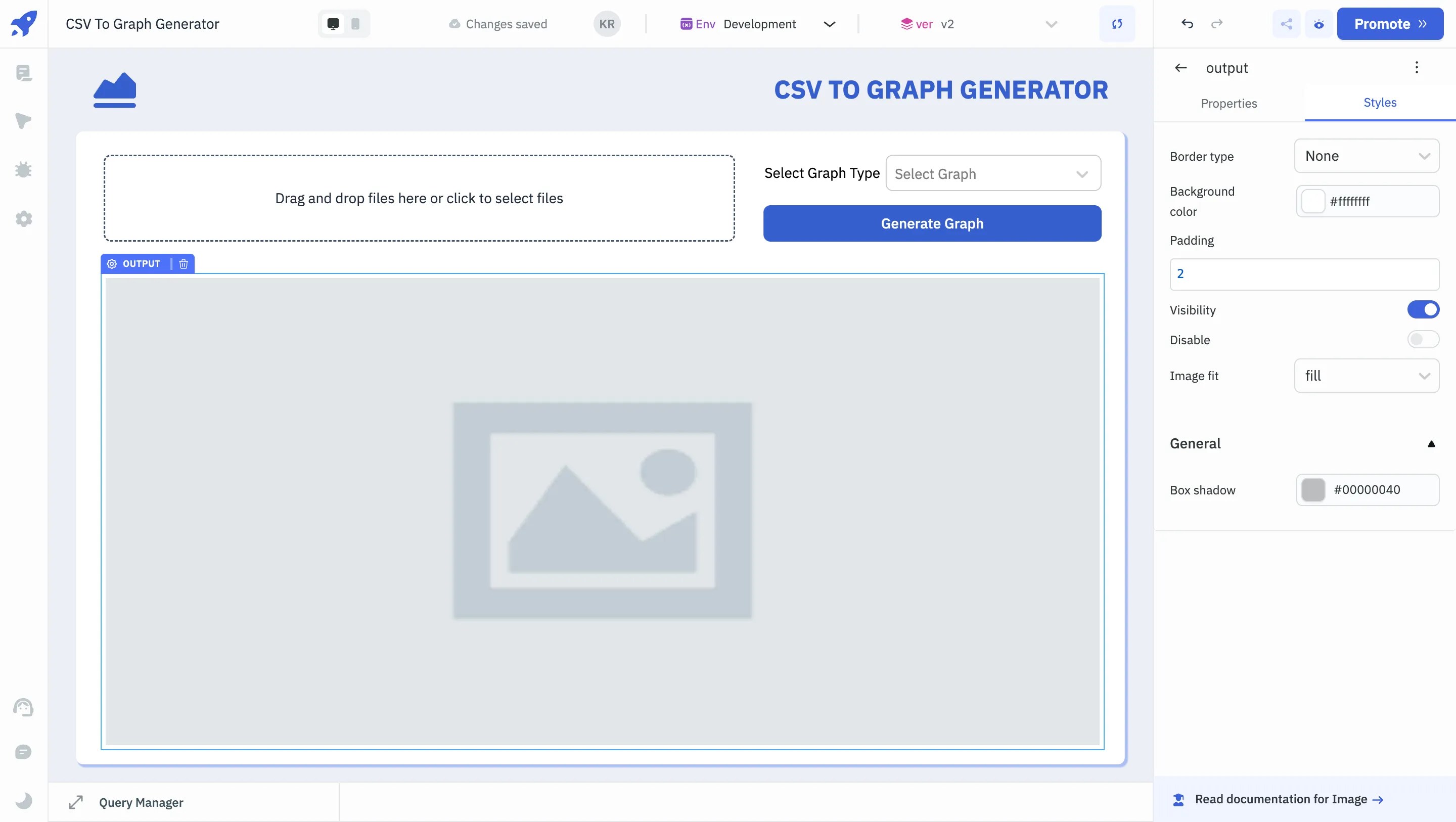 csv to graph generator - creating image preview