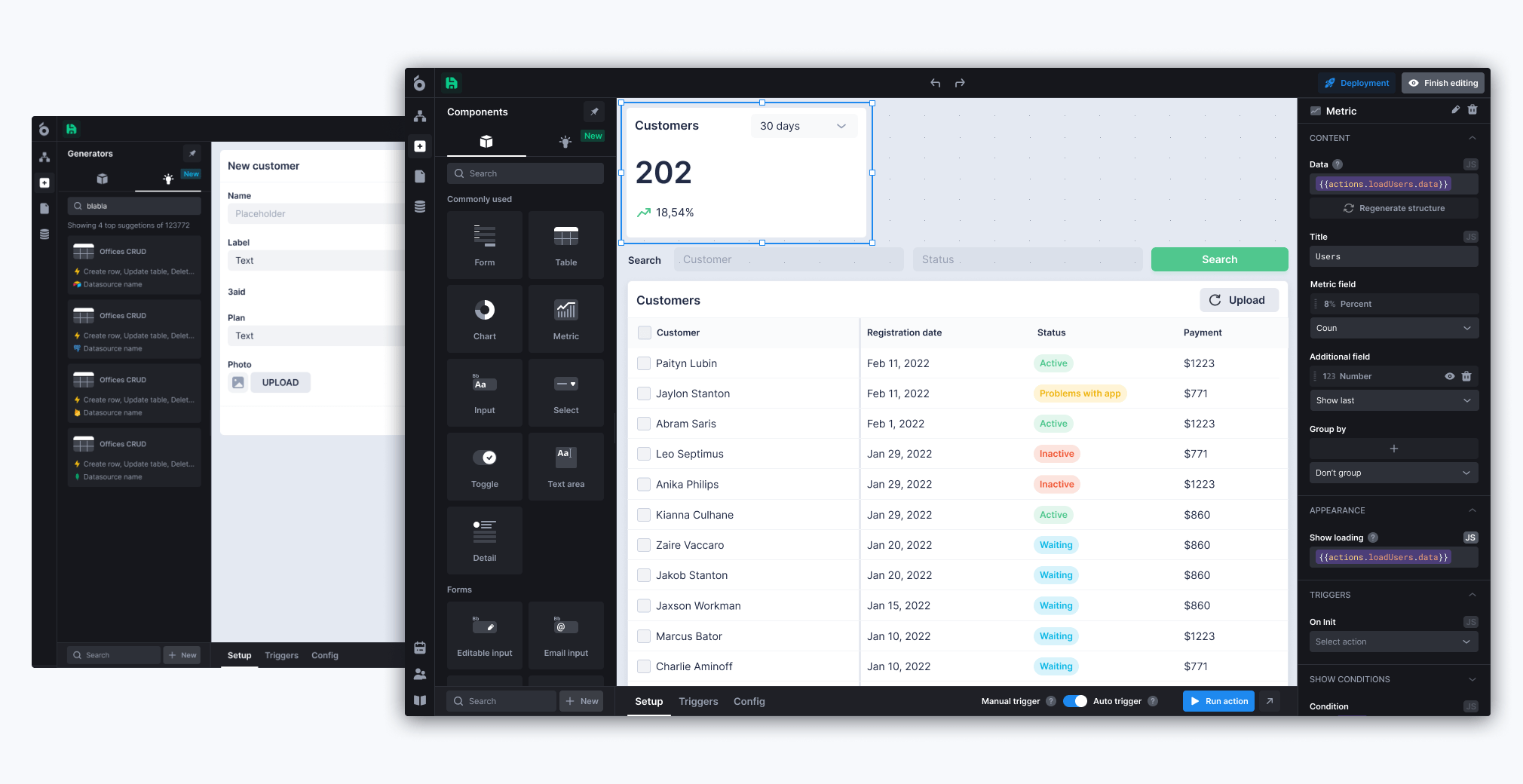 low code application platform - UI Bakery