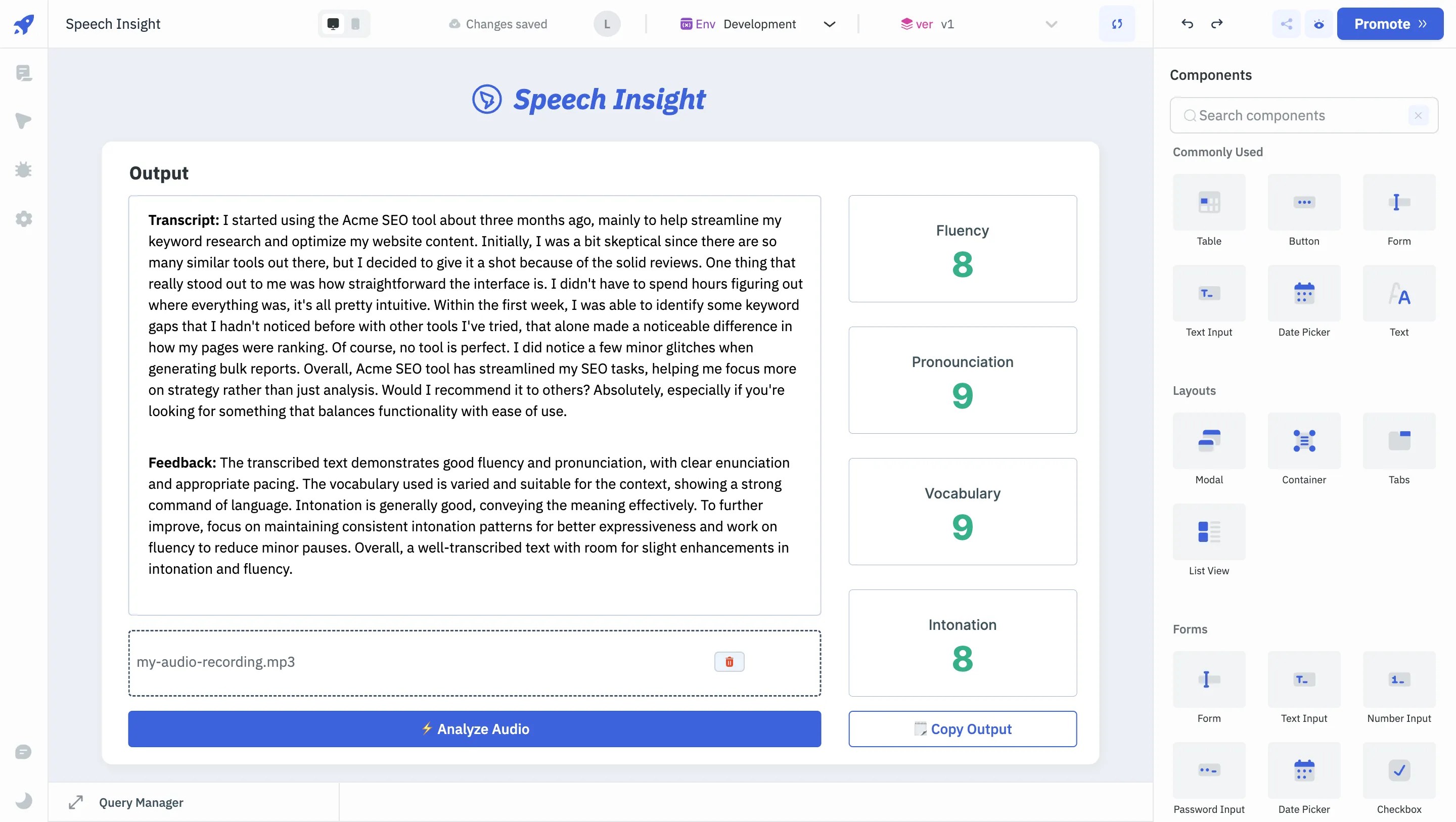 Upload an audio file and click - open ai - Audio Transcriber and Analyzer