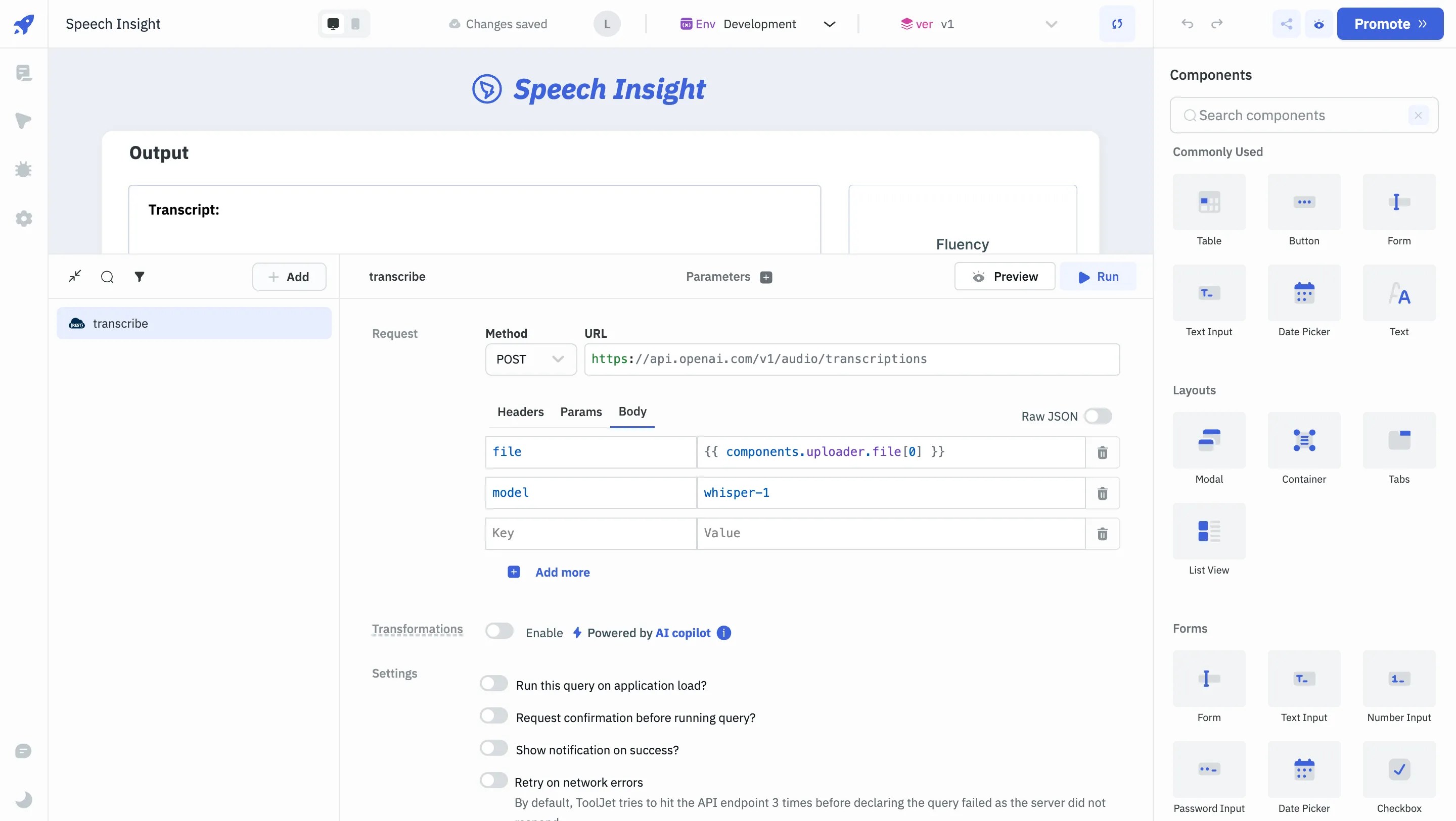 transcribed audio as the output. -Audio Transcriber and Analyzer