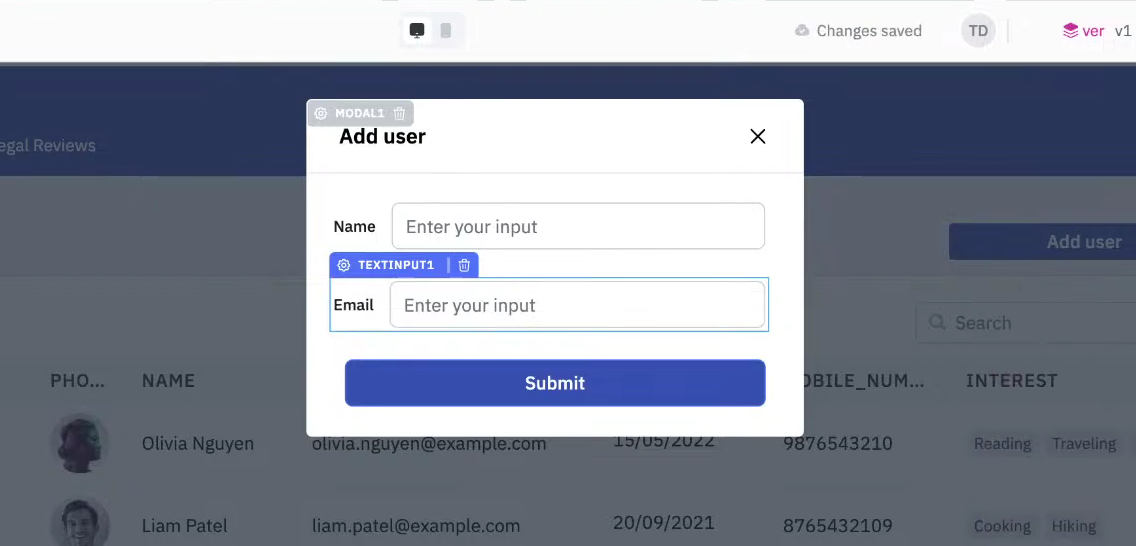 Add User Modal