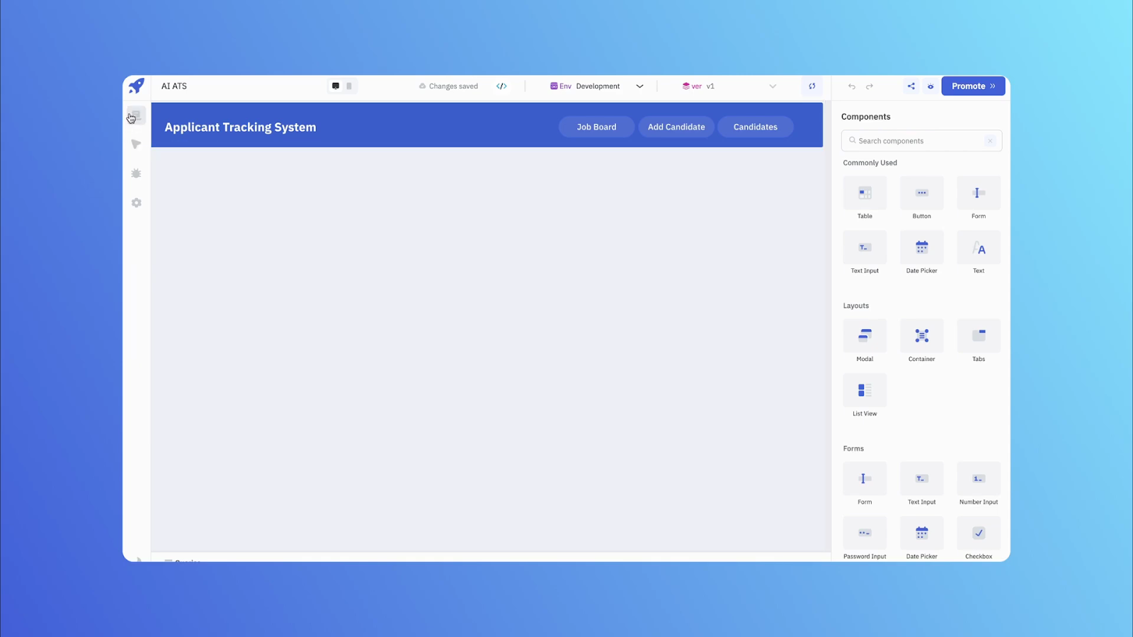 A Screenshot of the job board page showcasing the Header of ATS application - AI-assisted Applicant Tracking System (ATS)