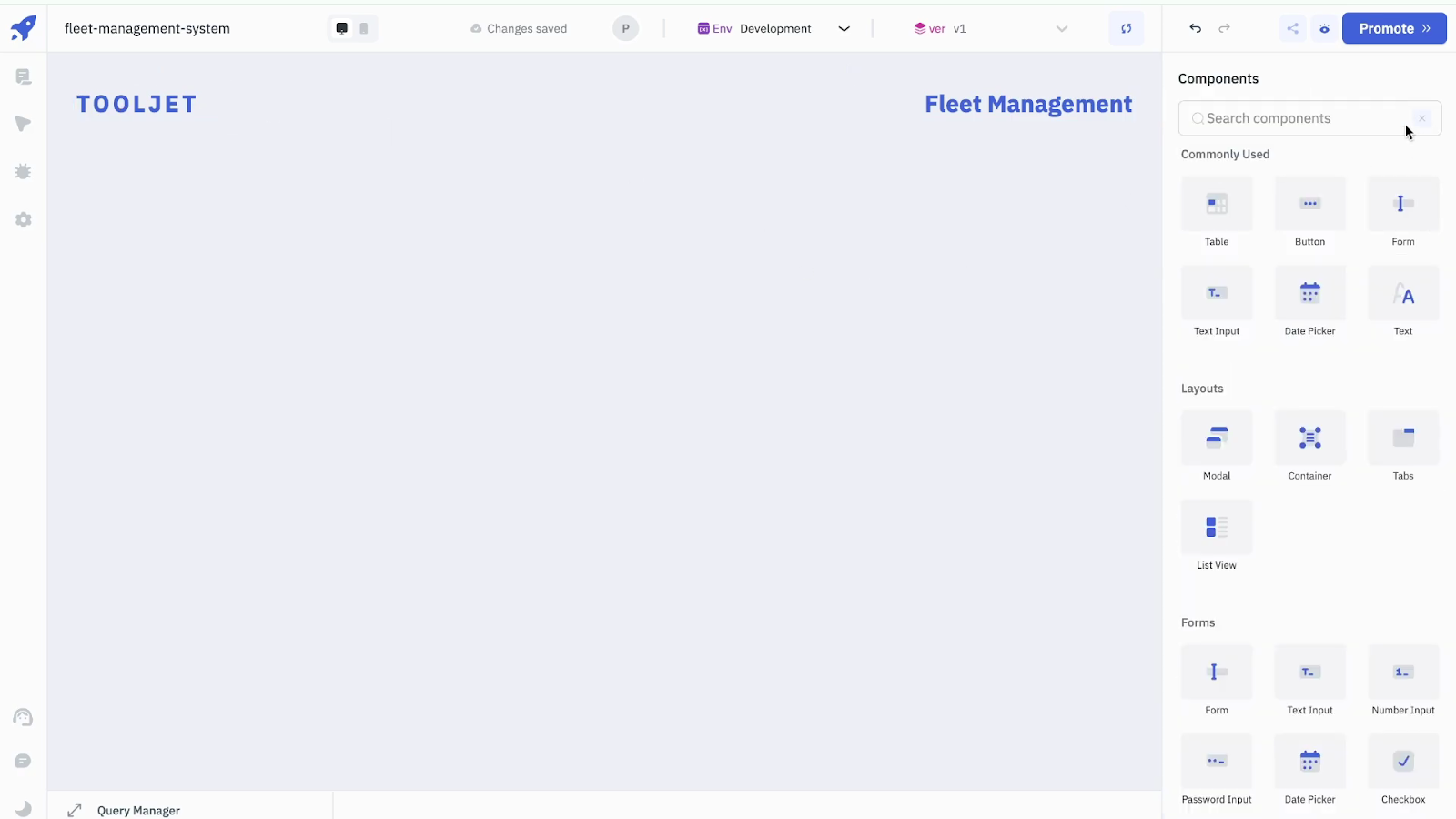 ToolJet - Fleet Management