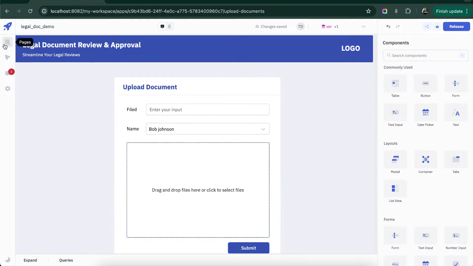 Complete Application Overview - Upload Document Page