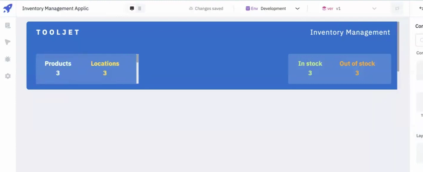 Header fir the application