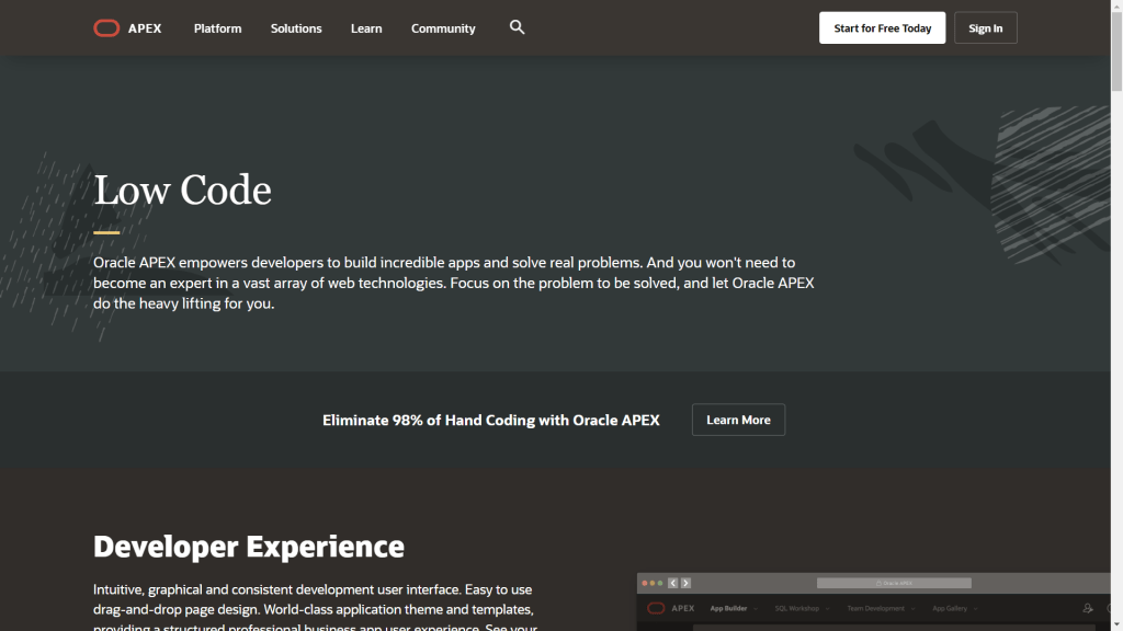 Forrester low code development platforms report-Oracle Apex