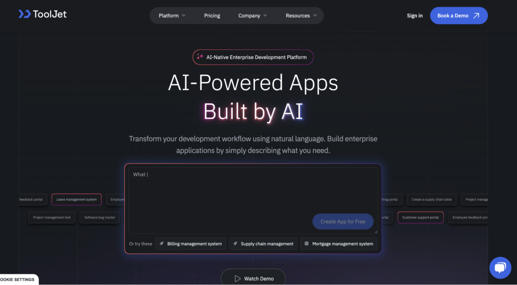 Best open-source, low-code platform designed for building internal tools and applications-ToolJet