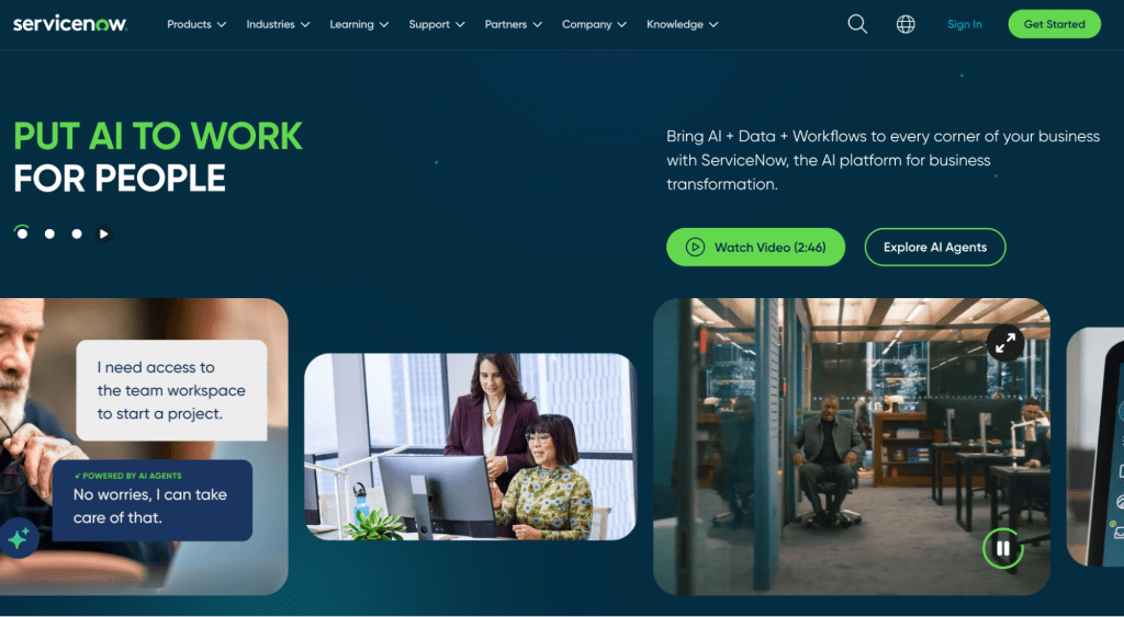 Low-code platform for workflow automation and IT service management in federal agencies-Servicenow