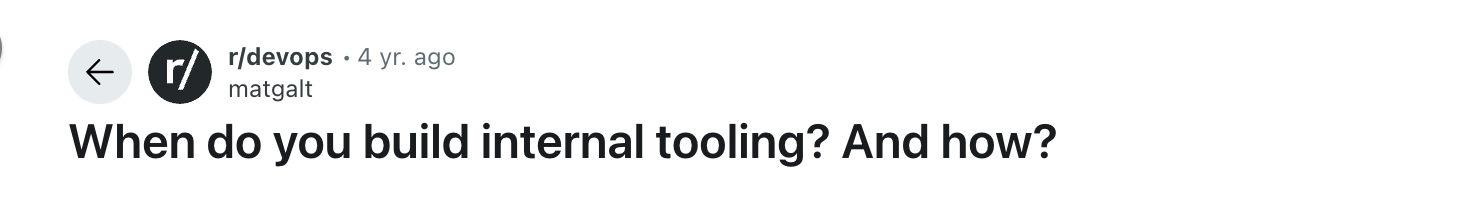 FAQ for building internal tools 