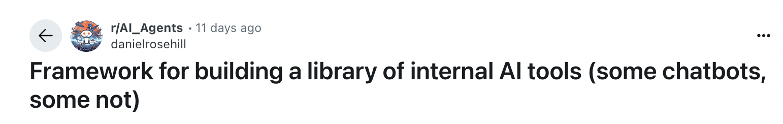 FAQ for building internal tool