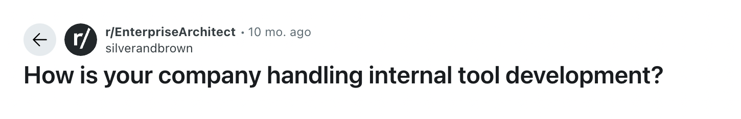 FAQ for building internal tools 