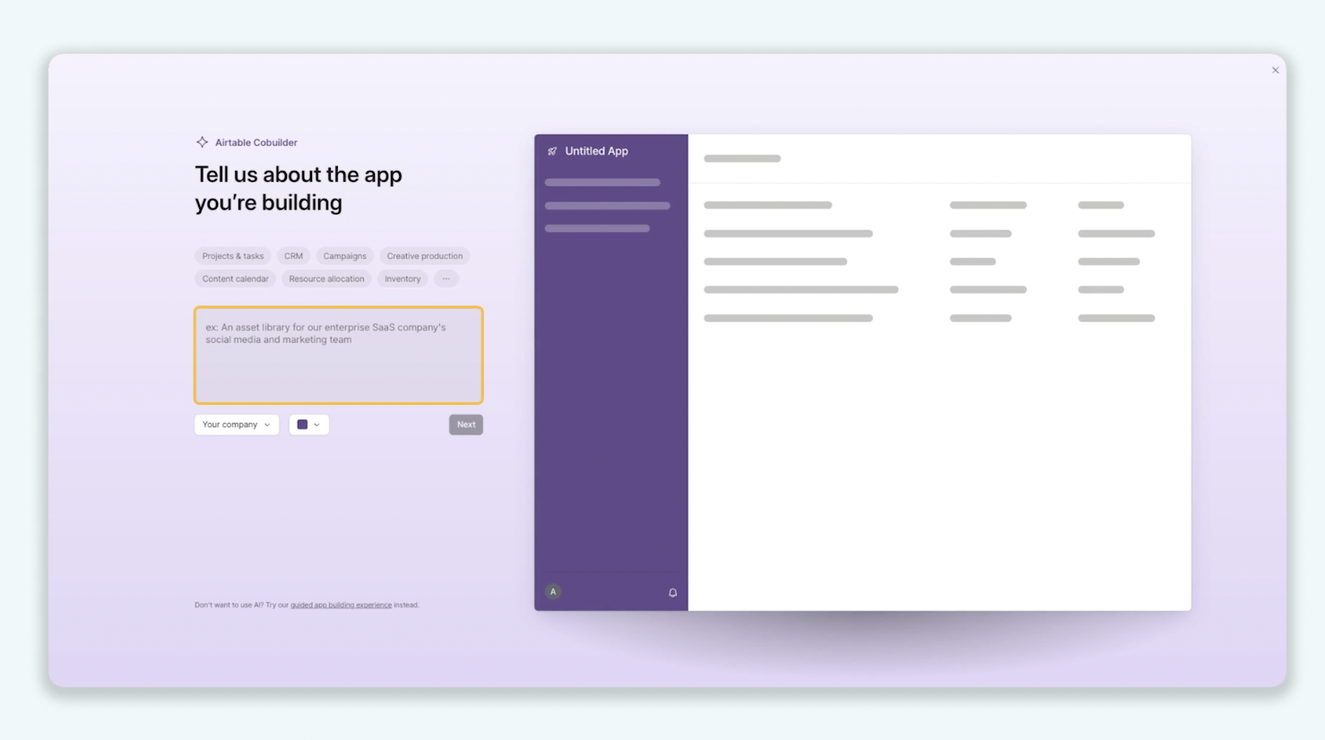 Airtable Cobuilder: Best AI app builder