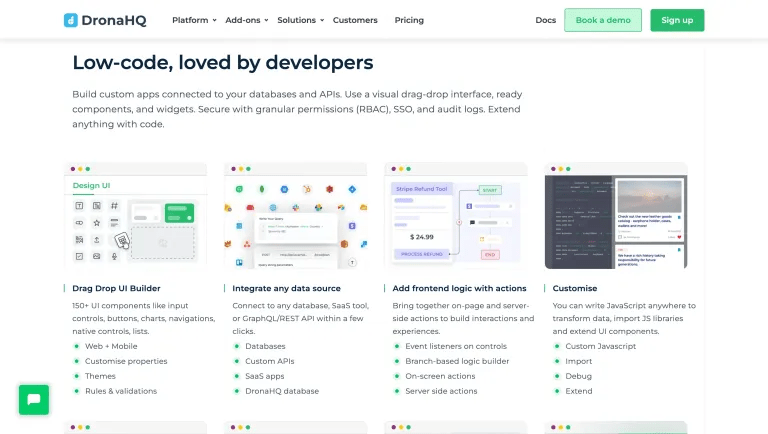 Best low-code tool for rapid development via drag-and-drop tools, ideal for quickly modernizing legacy applications-DronaHQ