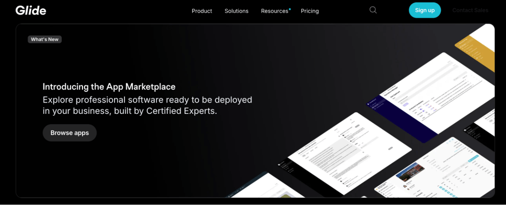 Glide-one of the easiest Zoho alternatives for citizen developers that enables you to create mobile and web apps directly from spreadsheets.