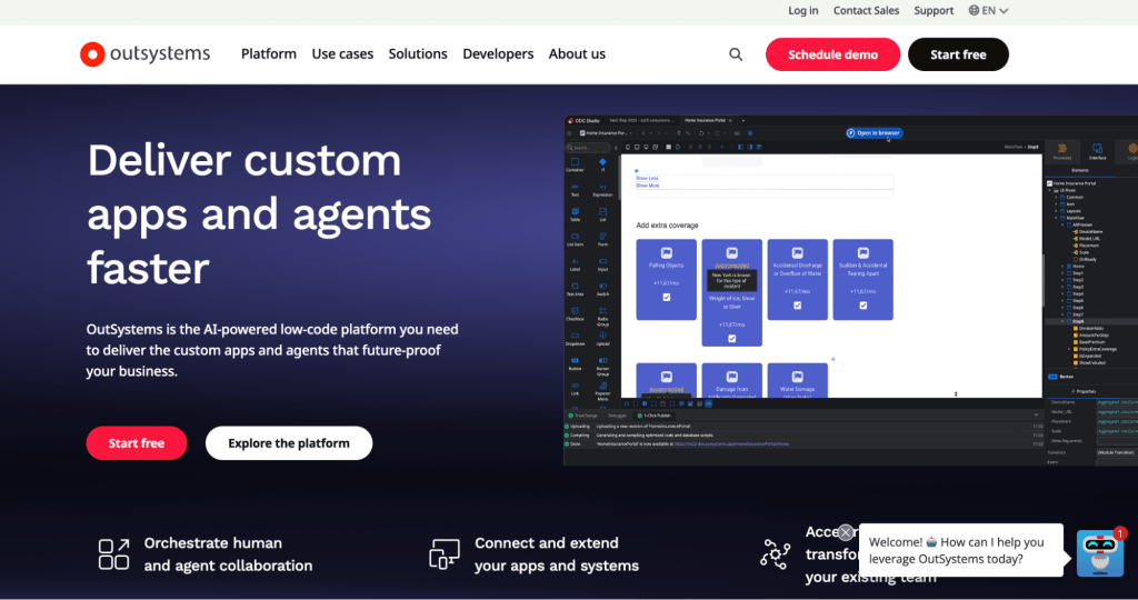 Outsystems-your go-to alternative for the Wavemaker app built for mission-critical applications.