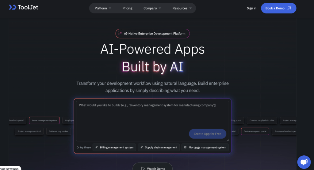 ToolJet-the best alternative to wavemaker for developers and teams that want full control over app development and data handling
