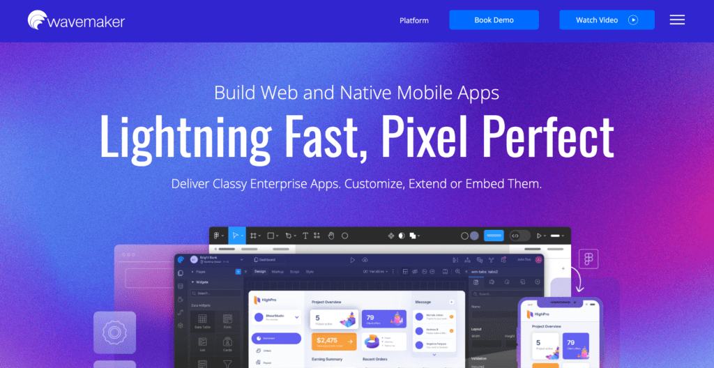 Wavemaker-a modern low-code application development platform enabling businesses to rapidly build and deploy enterprise-grade web and mobile apps. 