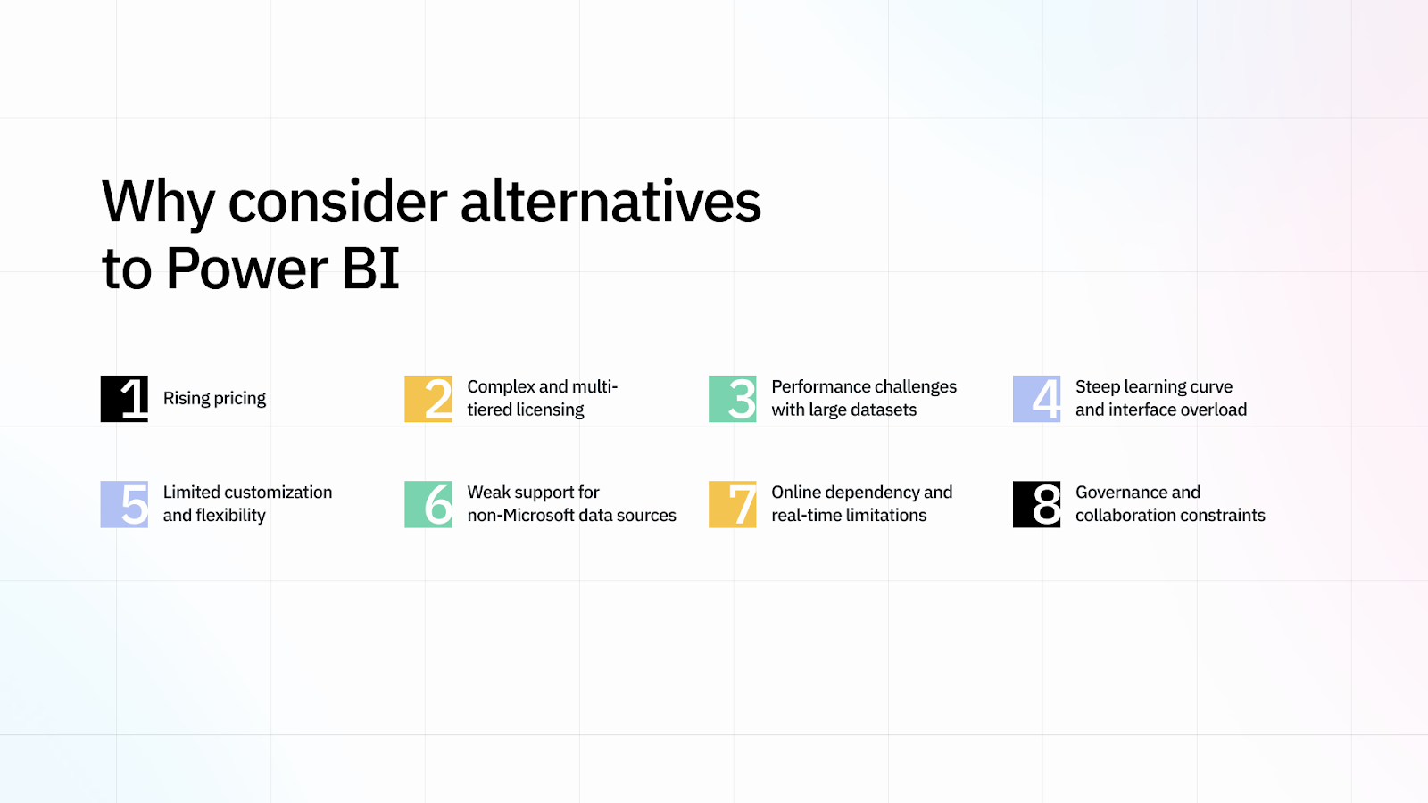 Why choose alternatives to Power BI