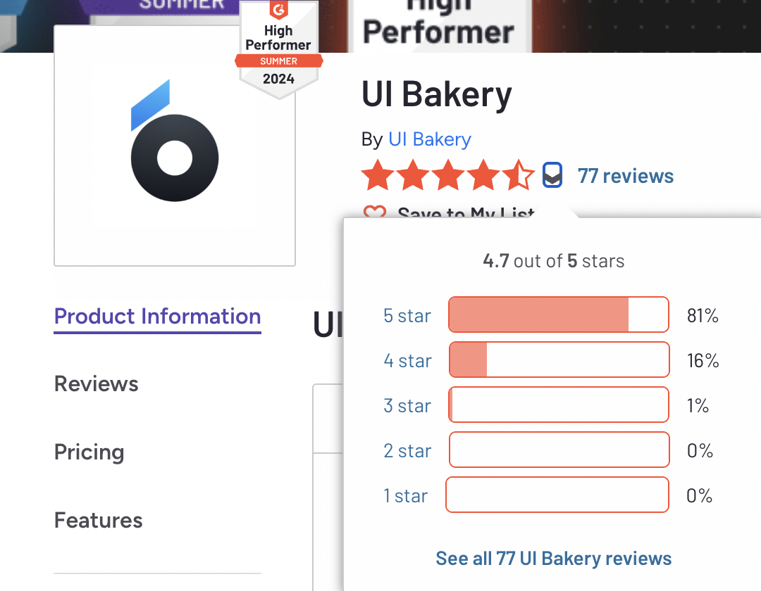 Appsmith alternatives: G2 reviews