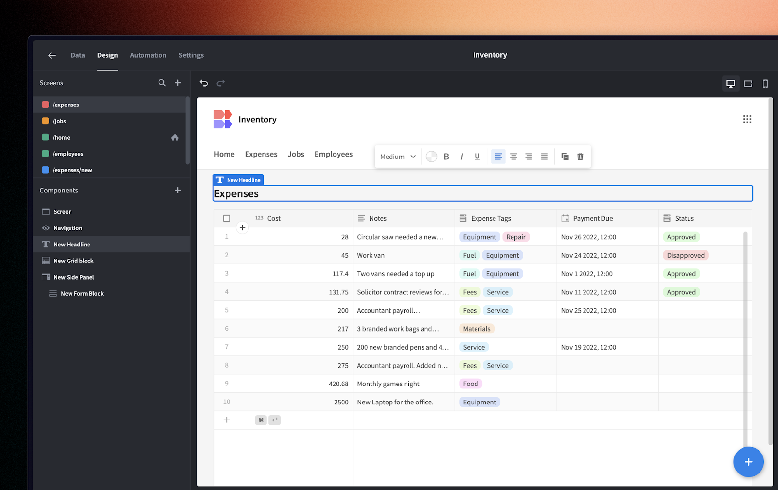 Appsmith vs Budibase vs ToolJet