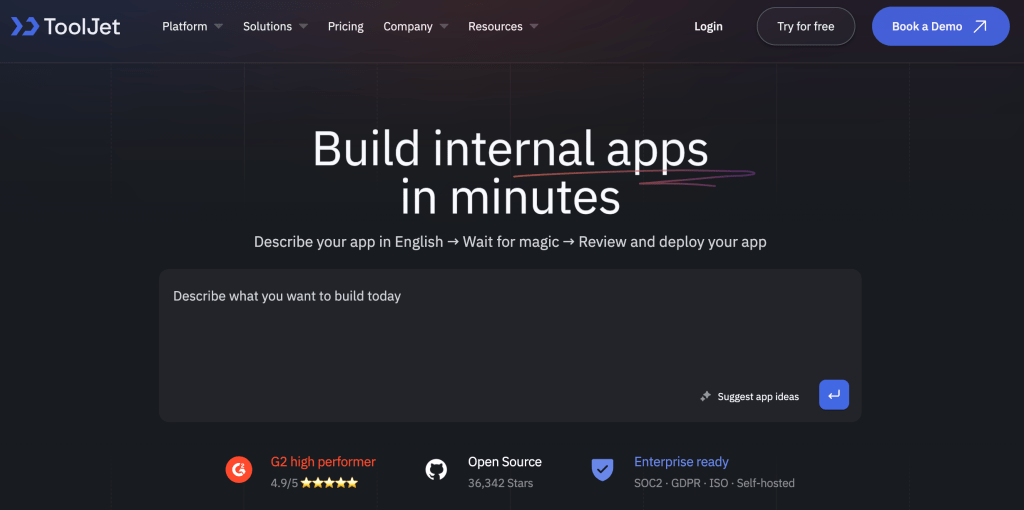 ToolJet: Offering best developer experience