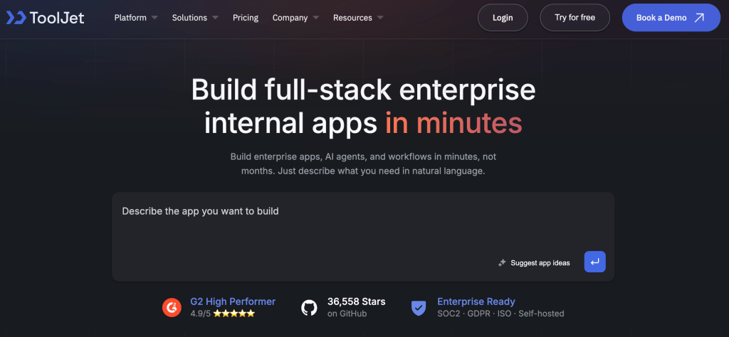 Internal tool builder