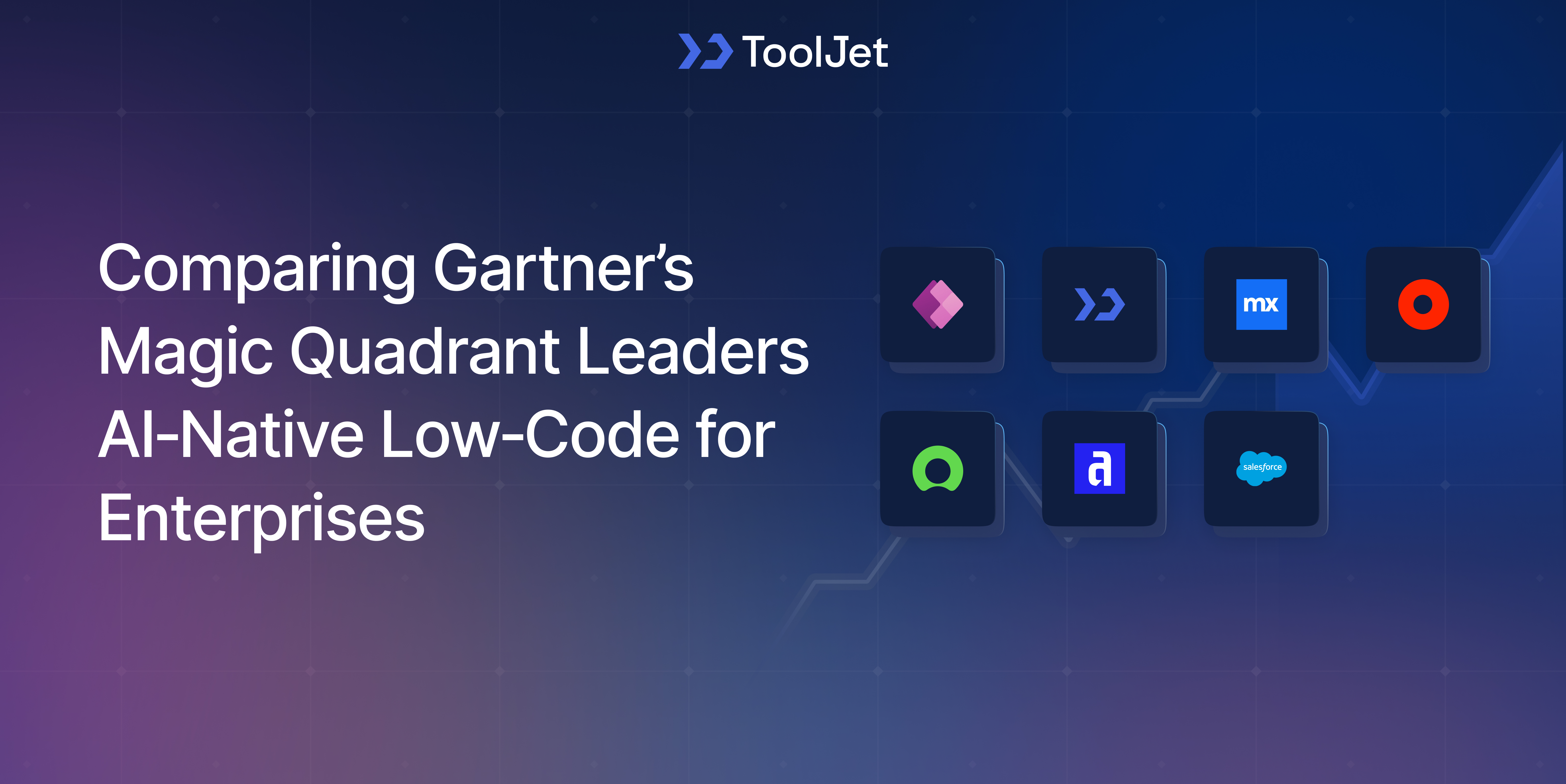 Gartner Magic Quadrant highlighting AI-native low-code platforms used by enterprises for internal application development